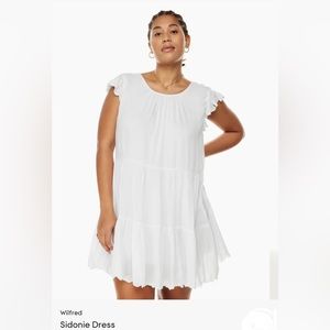 White/Off White Original Wilfred Sidonie Tiered Babydoll Dress Aritzia.